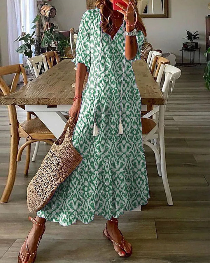 MICHAELA - Boho Tummy Coverage Dress