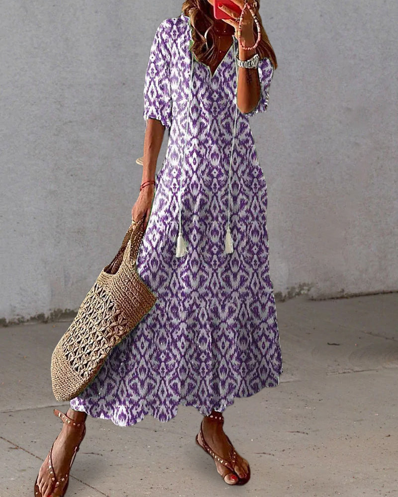 MICHAELA - Boho Tummy Coverage Dress