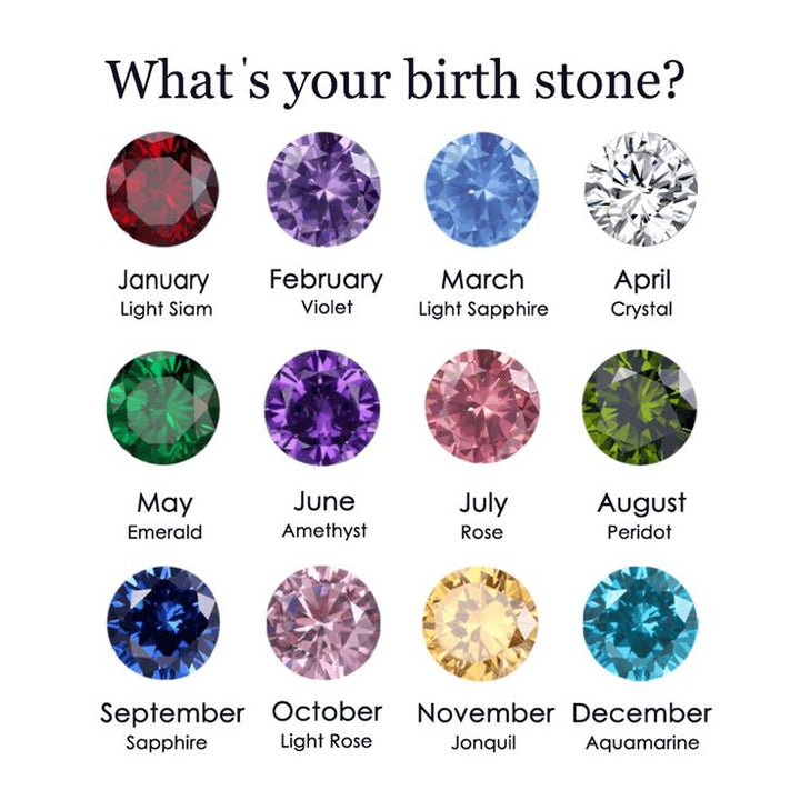 Eunice - Letter Birthstone Rings