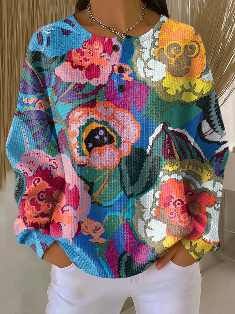 Zinnia - Printed Floral Sweater