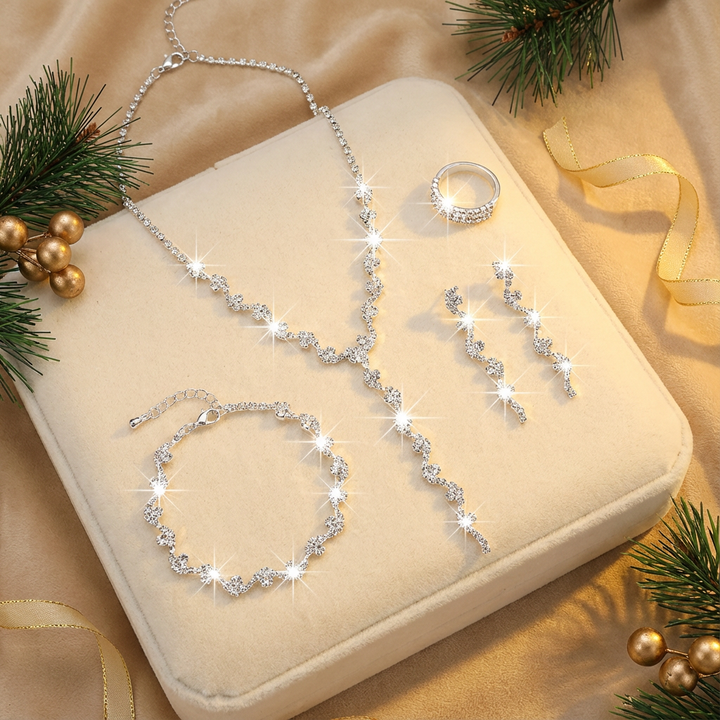 Valerine - Sparkle Flower Jewelry Set