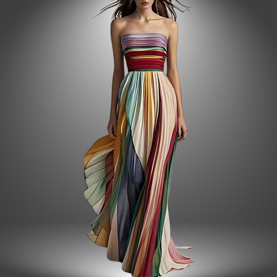 Janela - Sunset Pleat Dress