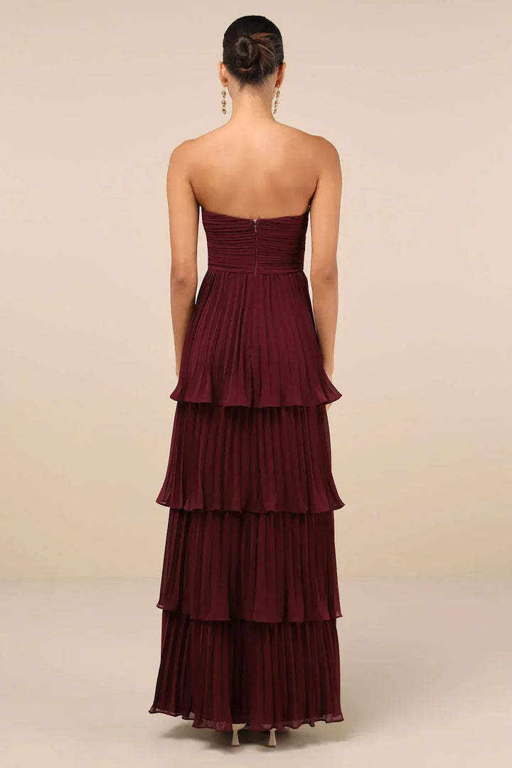Celesty – Ruffled Pleated Dress