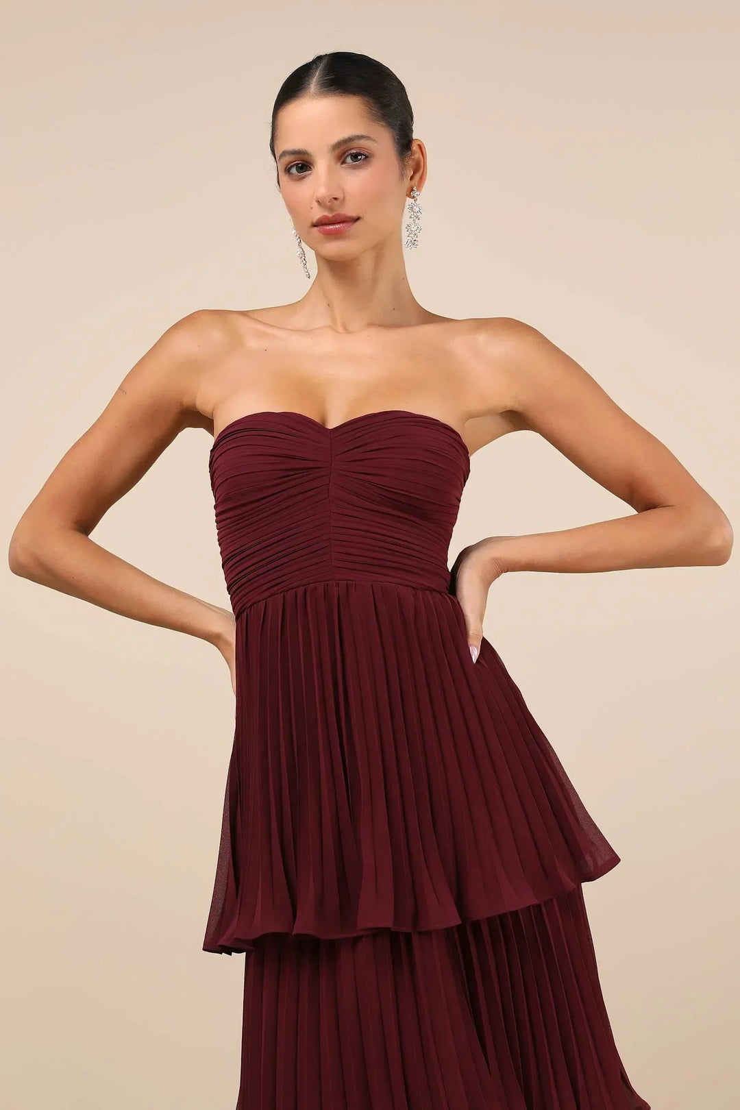Celesty – Ruffled Pleated Dress