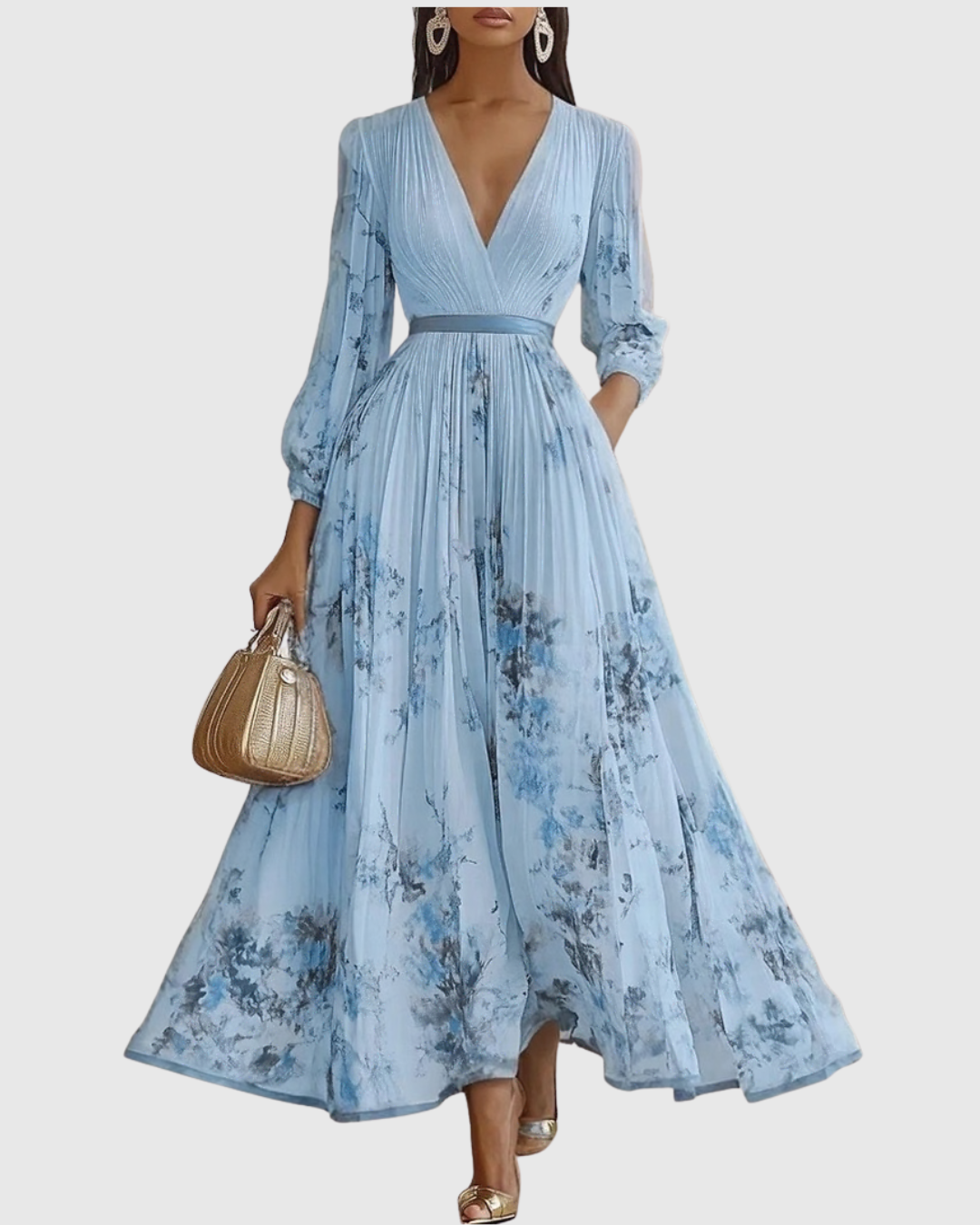 Suzanna - Pleated Elegance Dress