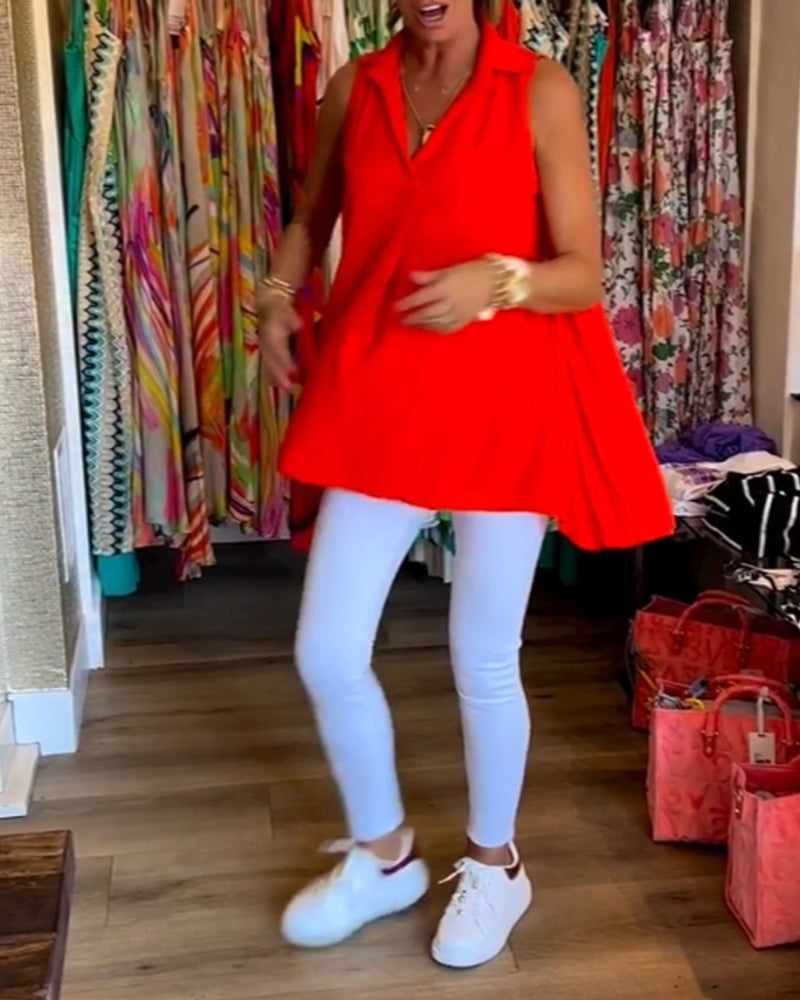 Calyx - Elegant V-neck Top