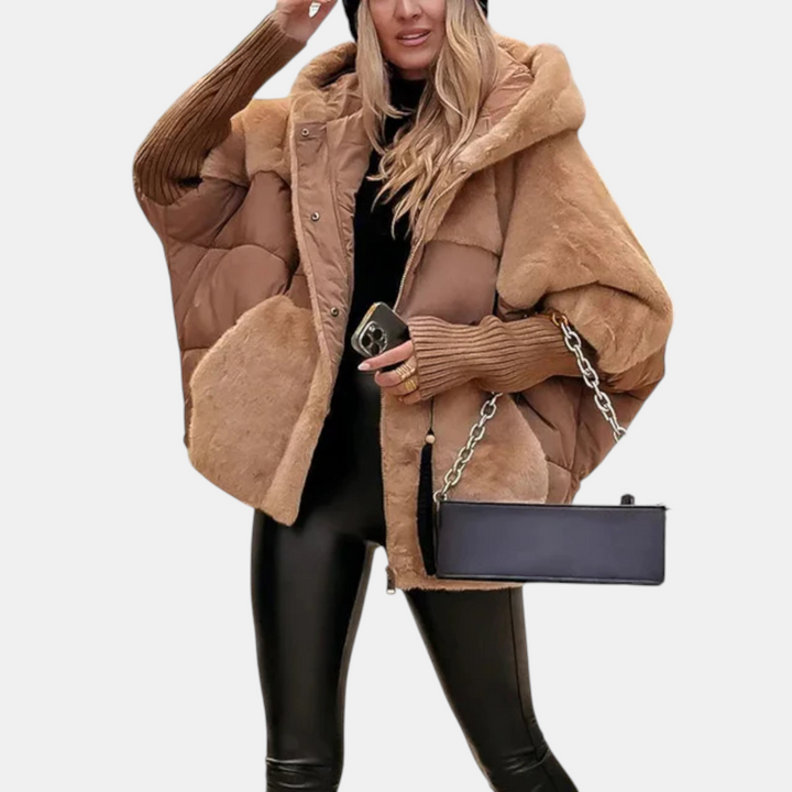 NOA - Oversized Hooded Patchwork Puffer Jacket