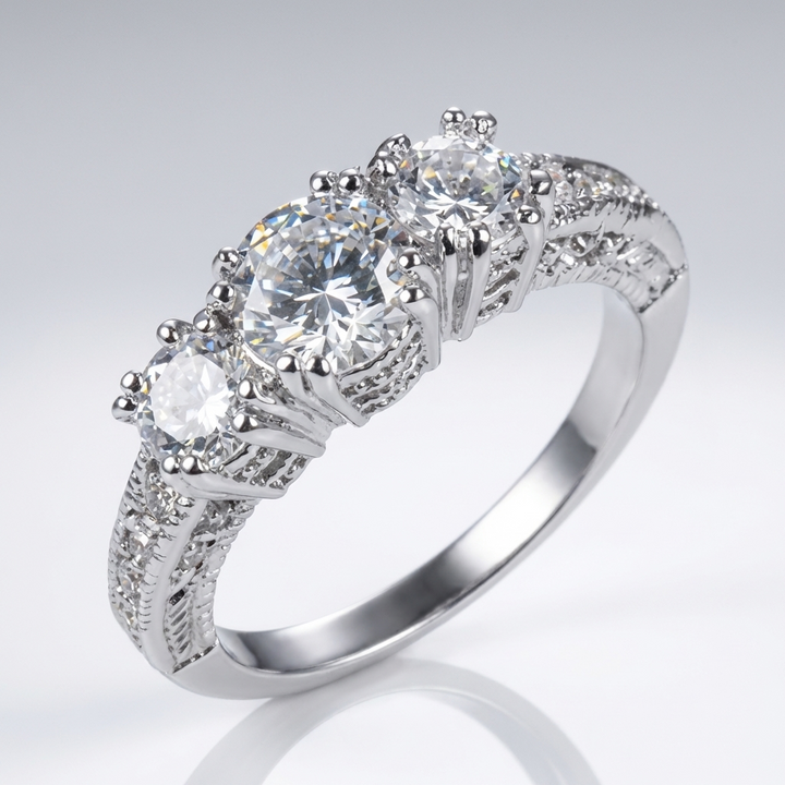 SILVER TRINITY RING