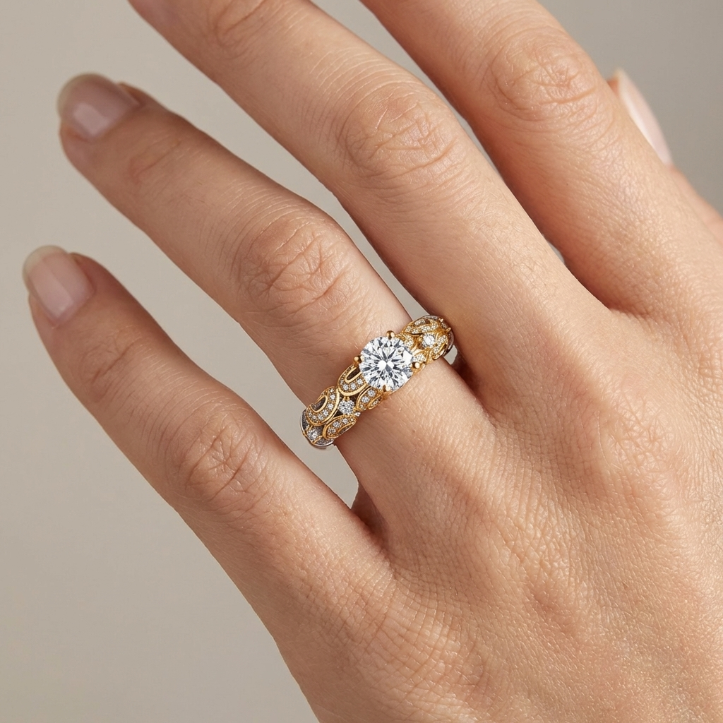 GOLD CROWN RING