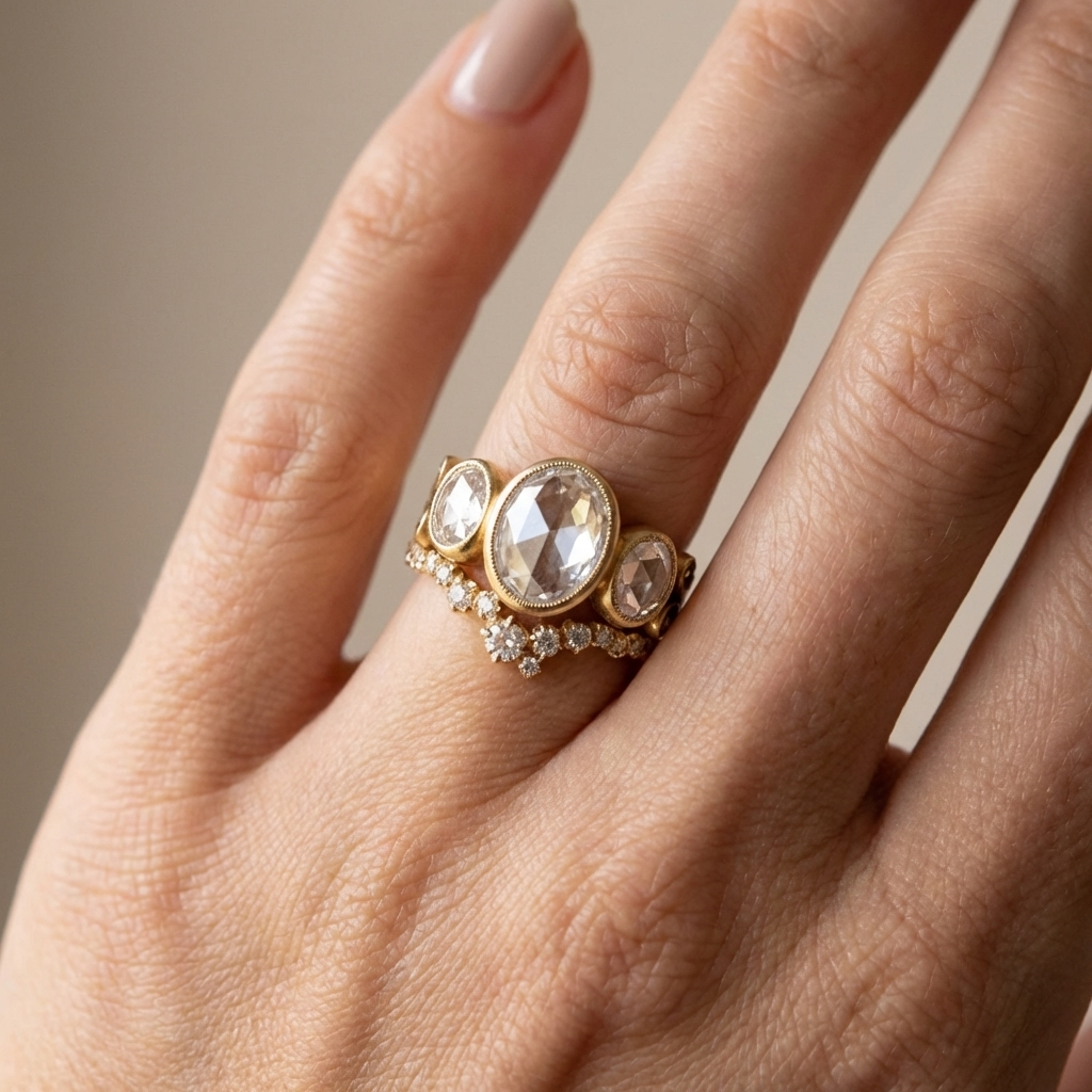 TRIO OVALS RING