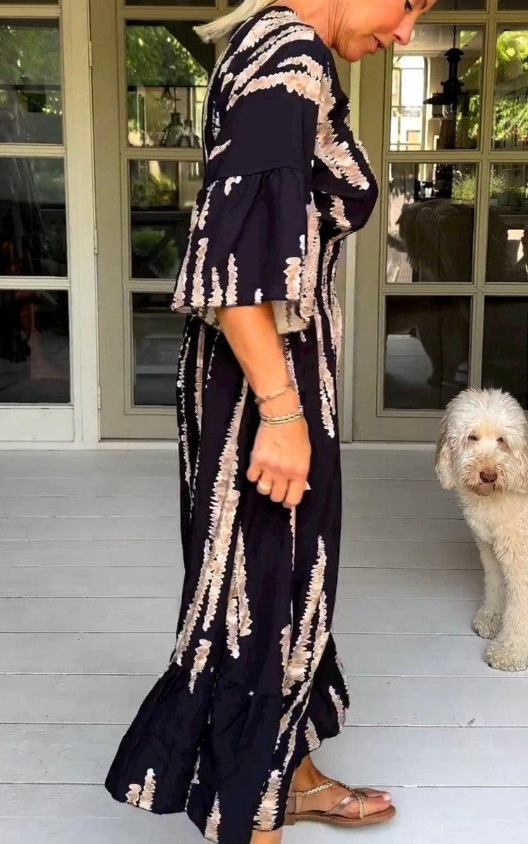Clarice - Effortless Abstract Dress