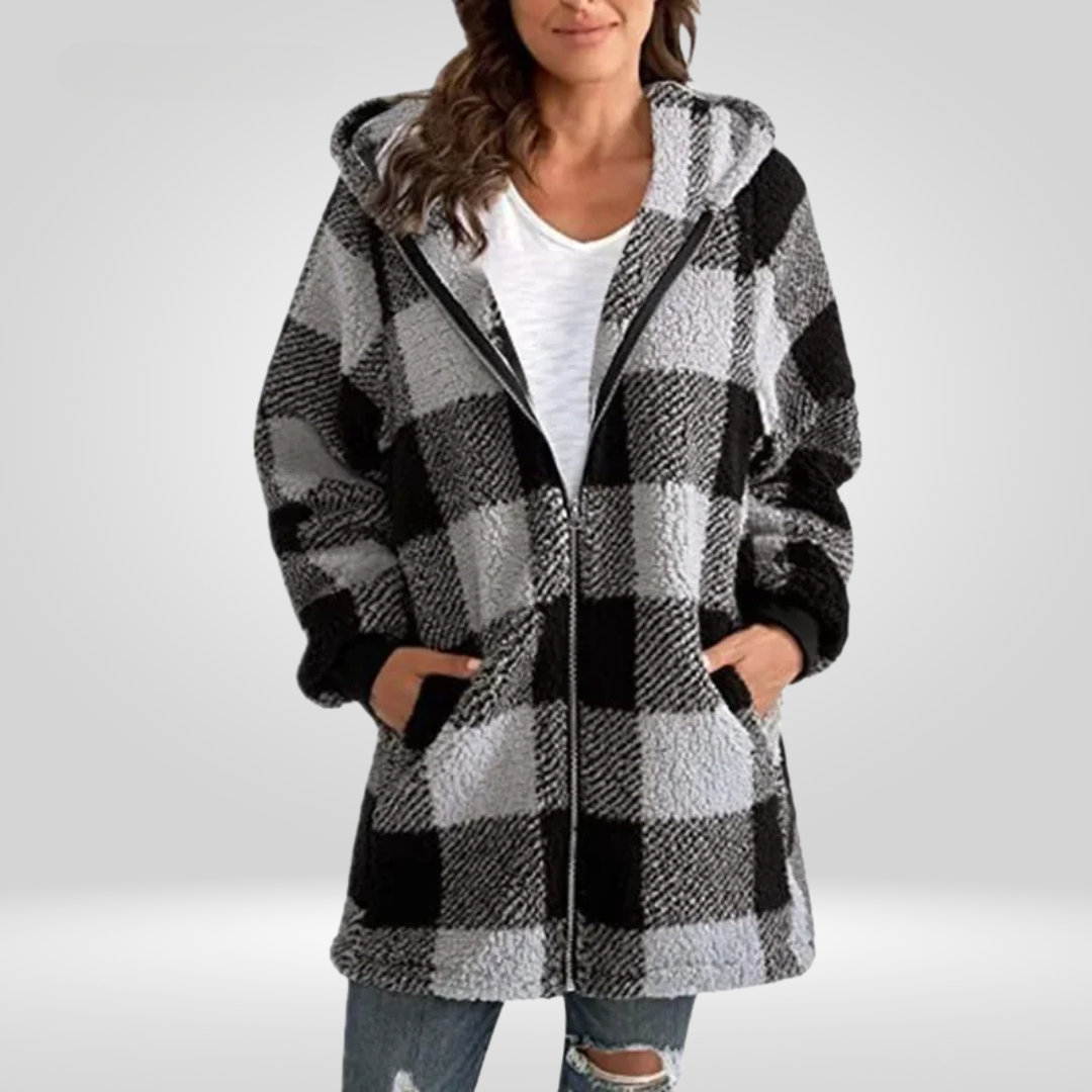 Ardia - Plaid Zip-Up Jacket