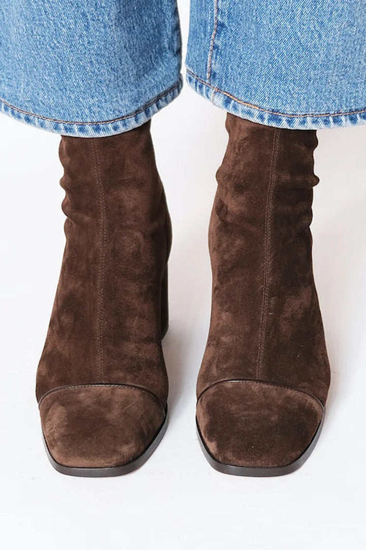 Kissha - Square Toe Heeled Boots