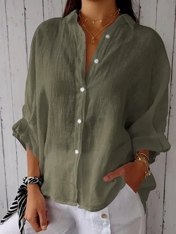 Vivelle - Casual Button-Up Top