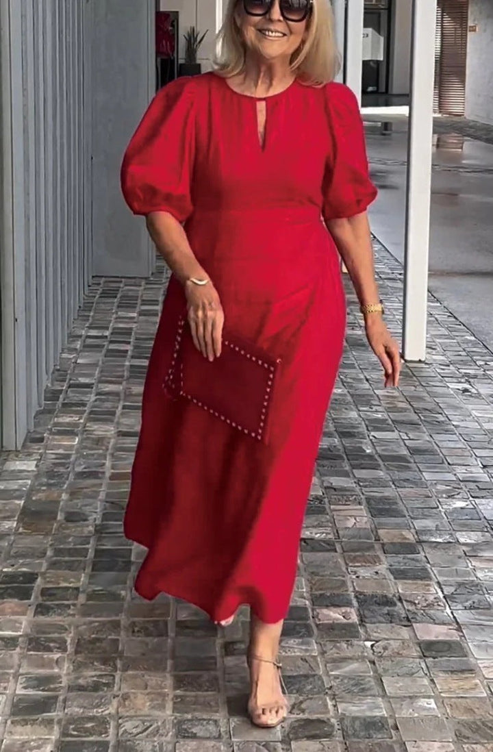 JULIANA - Elegant Puff-Sleeve Dress