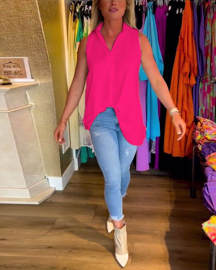 Calyx - Elegant V-neck Top