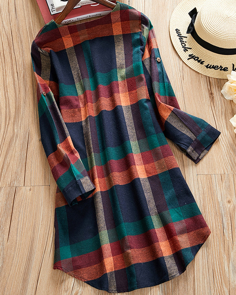 Solara - Plaid Comfort Dress