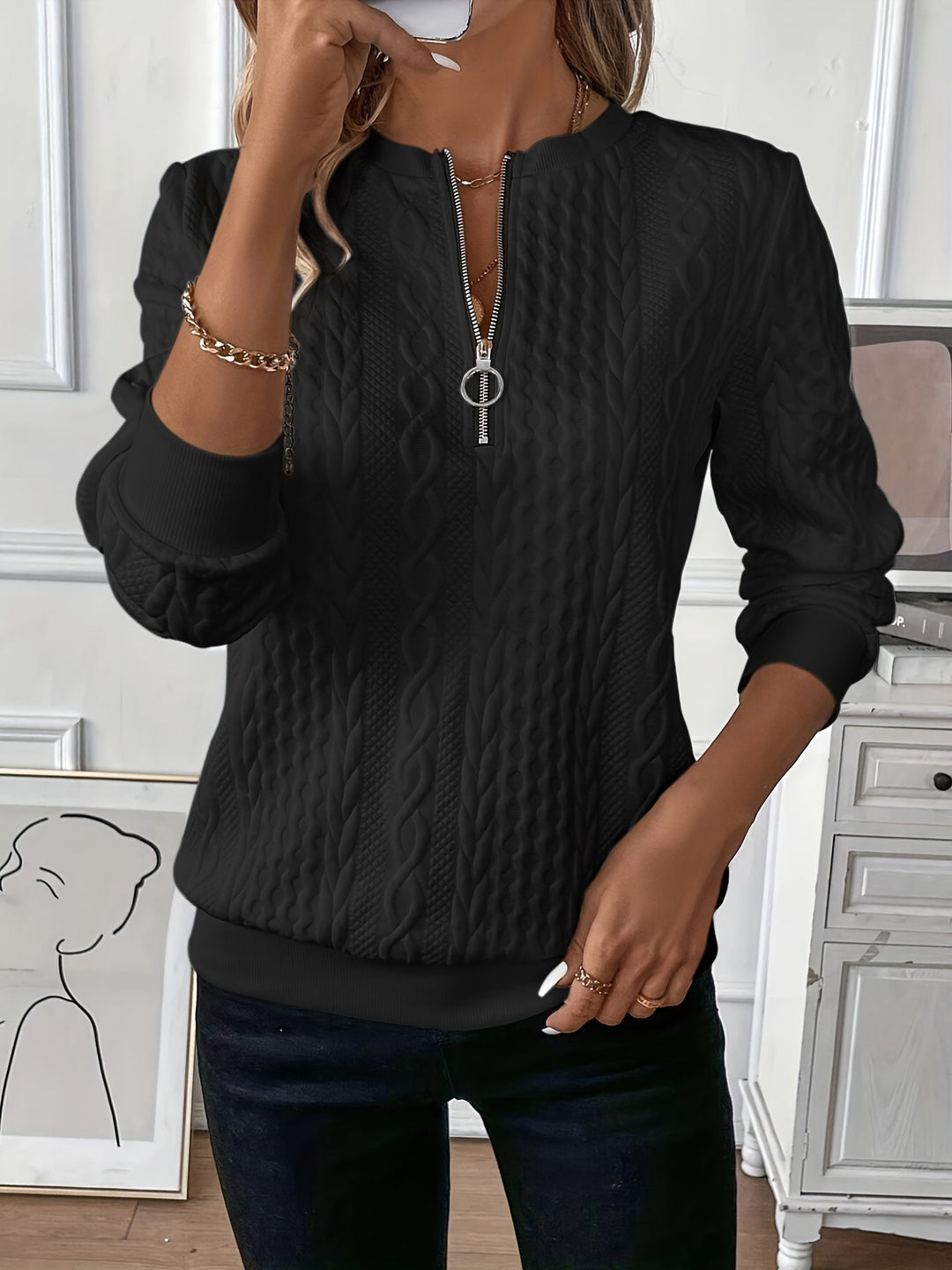 Clara - Zipped Stylish Sweater