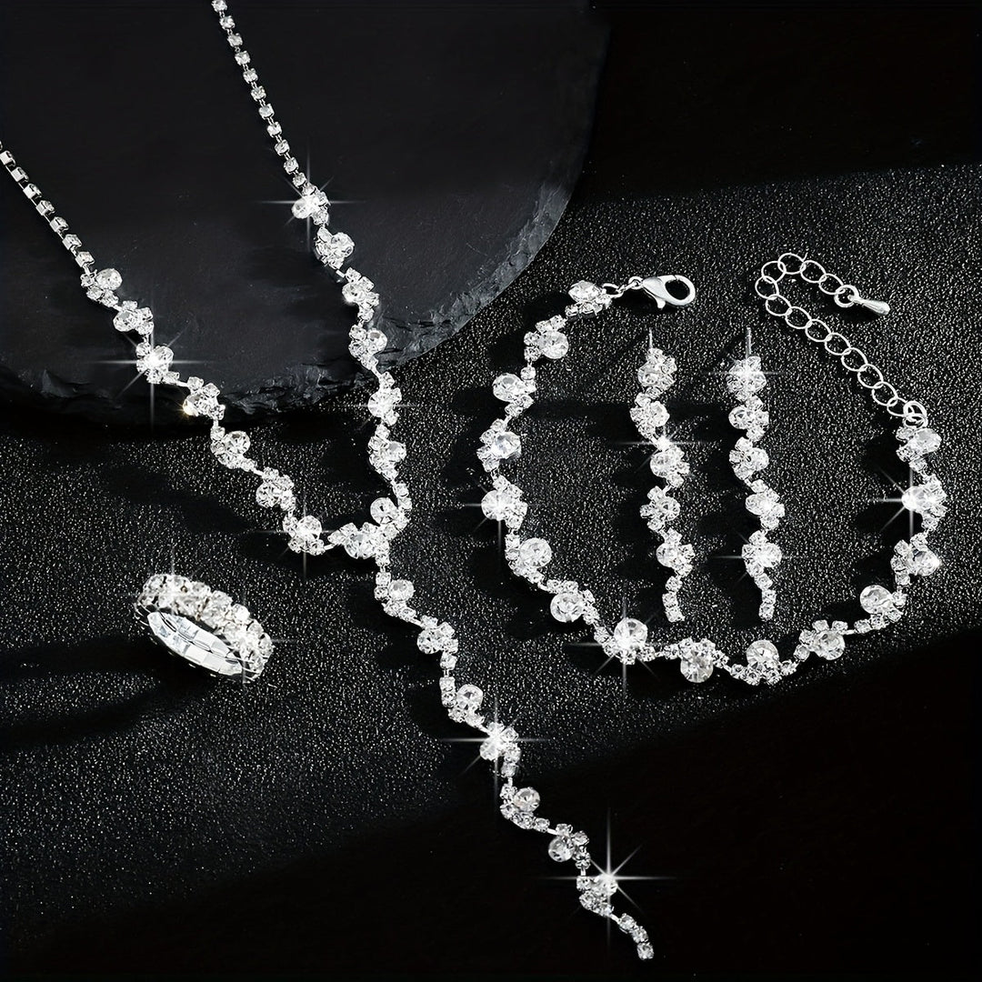 Valerine - Sparkle Flower Jewelry Set