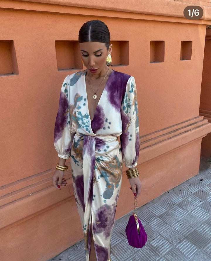 Shannon - Tie-Dye Wrap Dress