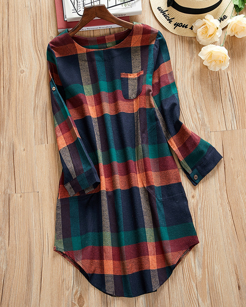 Solara - Plaid Comfort Dress
