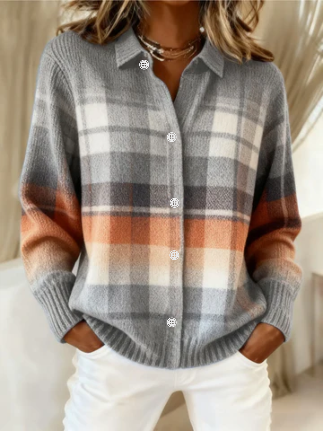 Blaire - Cozy Plaid Blouse