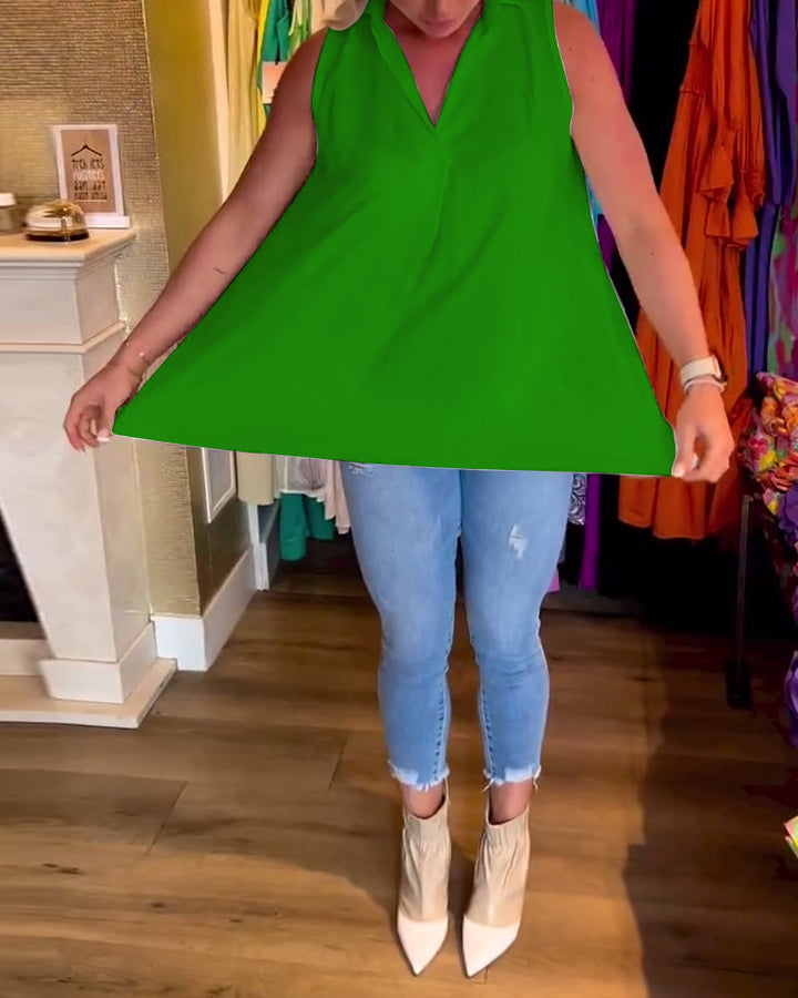 Calyx - Elegant V-neck Top