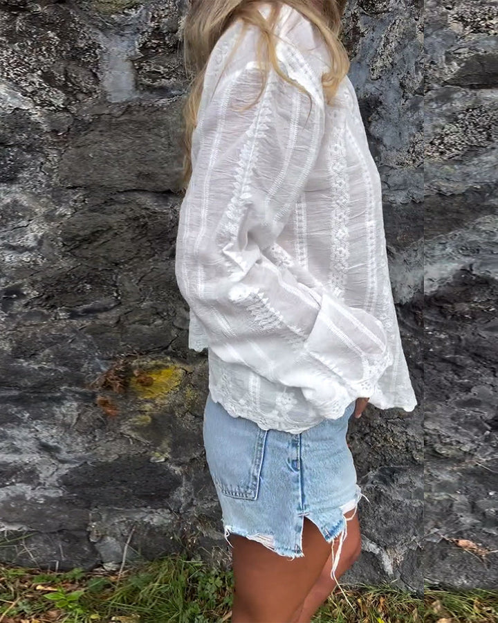 Kathlyn - Button-Up Polo Shirt