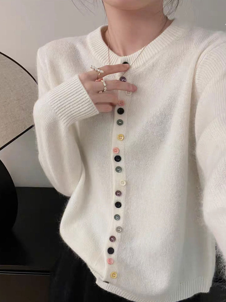 Avina - Playful Buttons Sweater