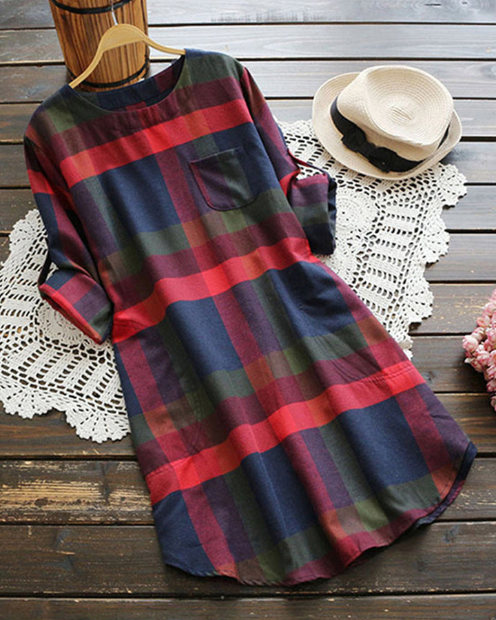 Solara - Plaid Comfort Dress