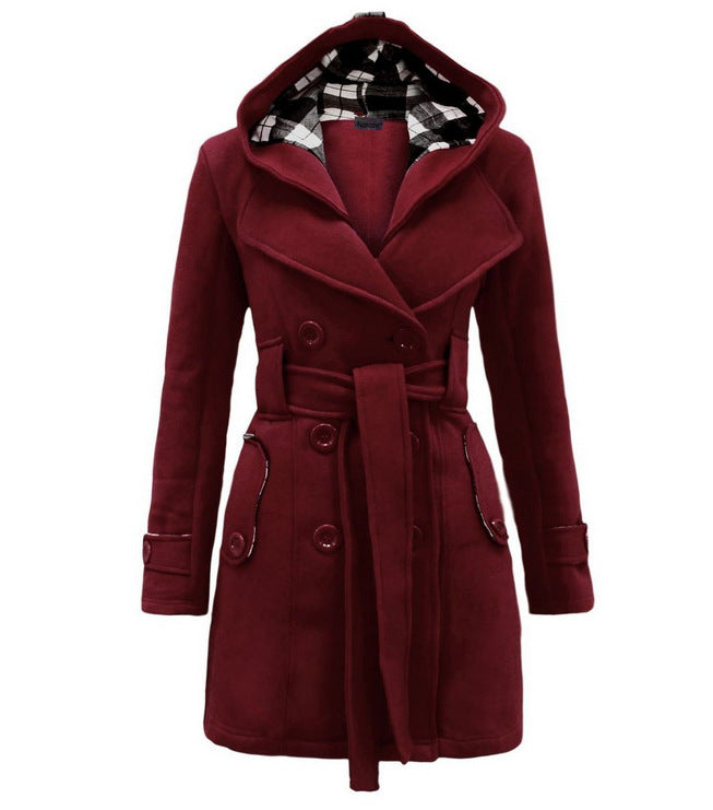 Melrose - Elegant Belted Hooded Coat