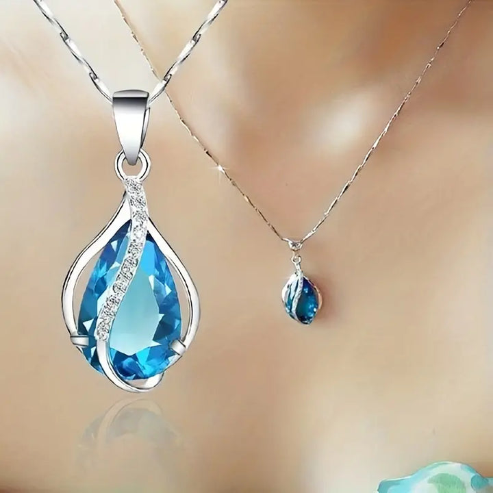 Celestine - Ocean Drop Necklace