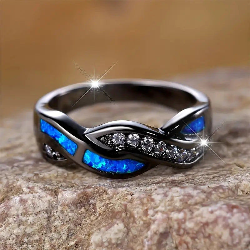 Thessia - Midnight Wave Ring