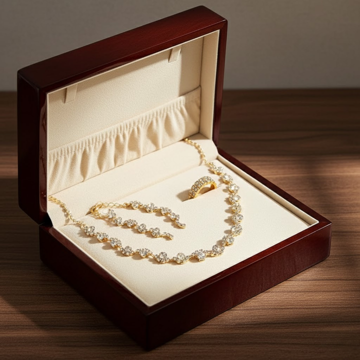 Valerine - Sparkle Flower Jewelry Set