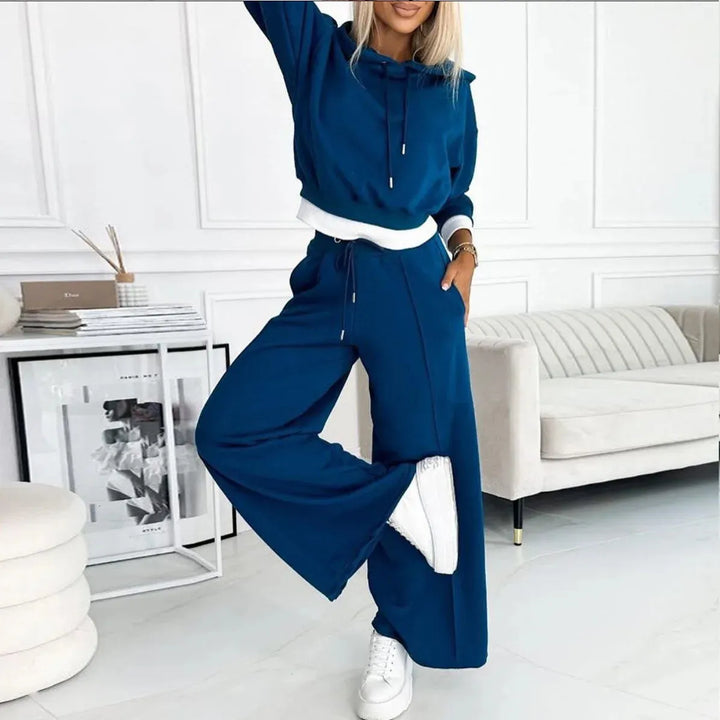 Aljean - Comfy Wide-Leg Set