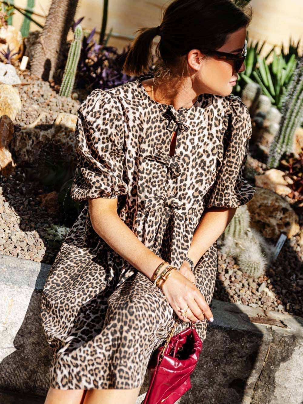 Camara - Leopard Lace-Up Dress
