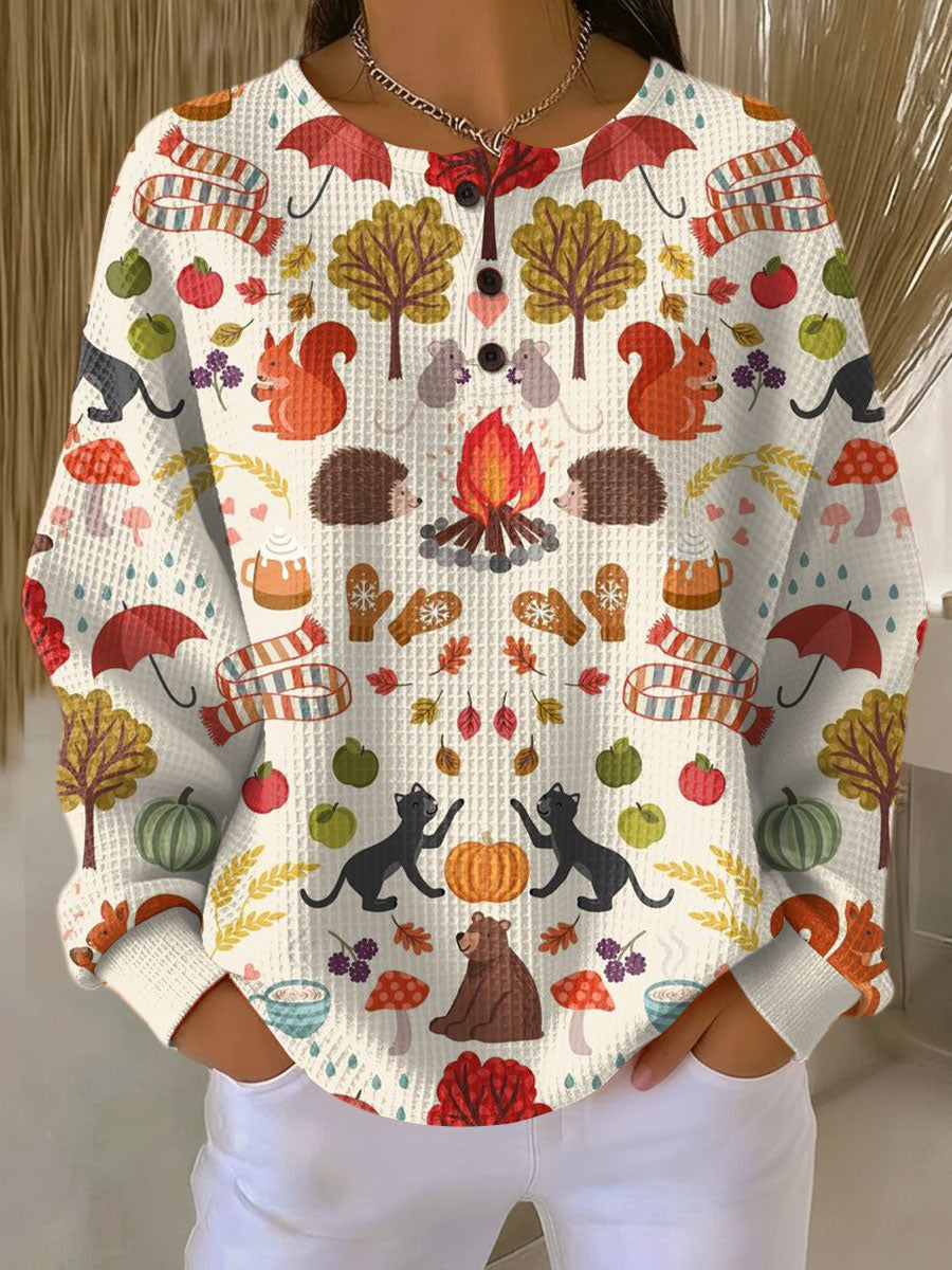 Briona - Autumn Printed Sweater
