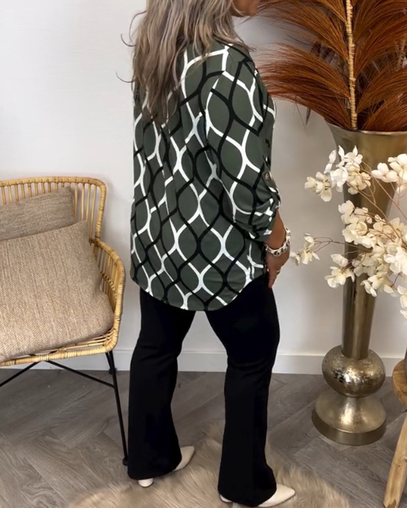Oriana - Geometric Chic Blouse