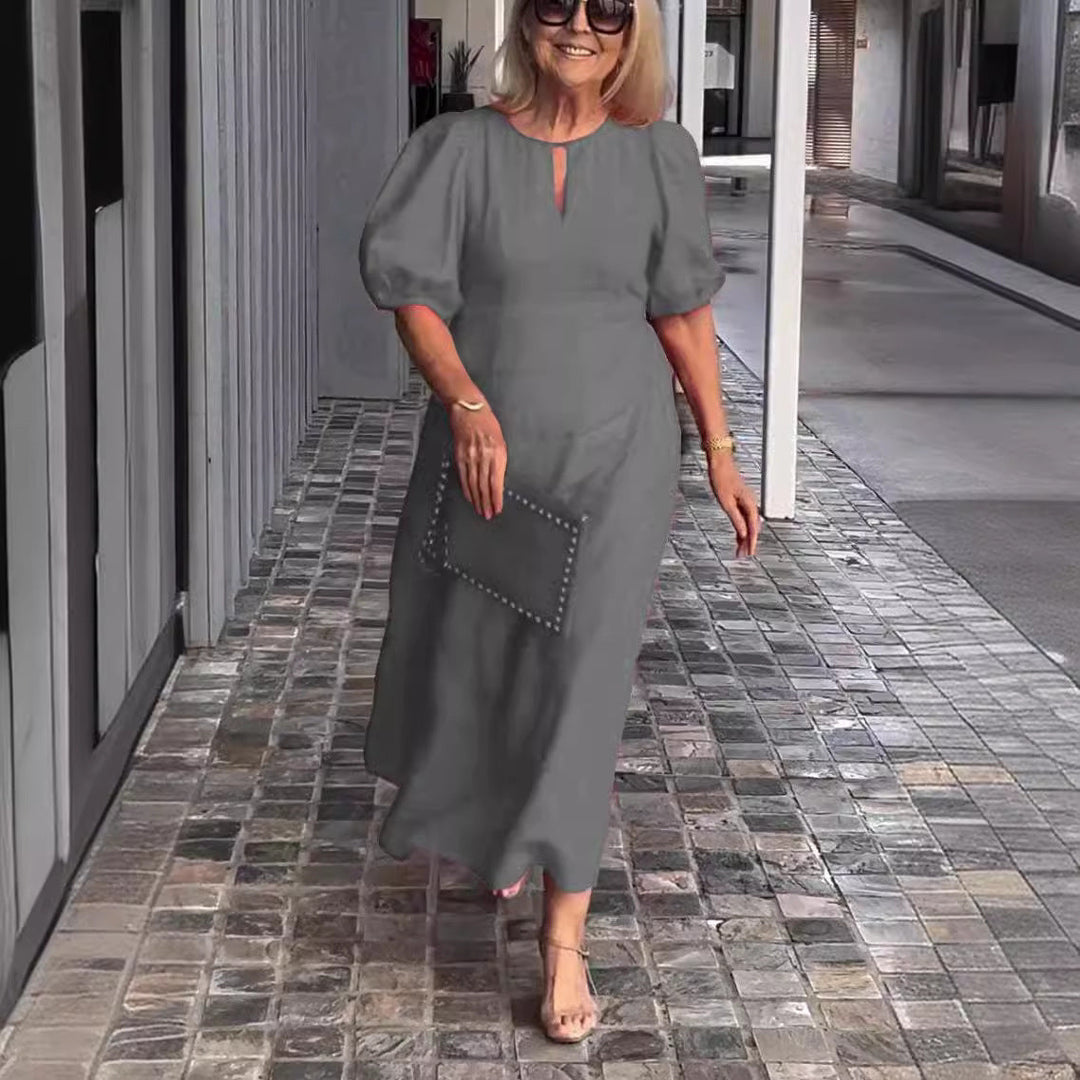 JULIANA - Elegant Puff-Sleeve Dress