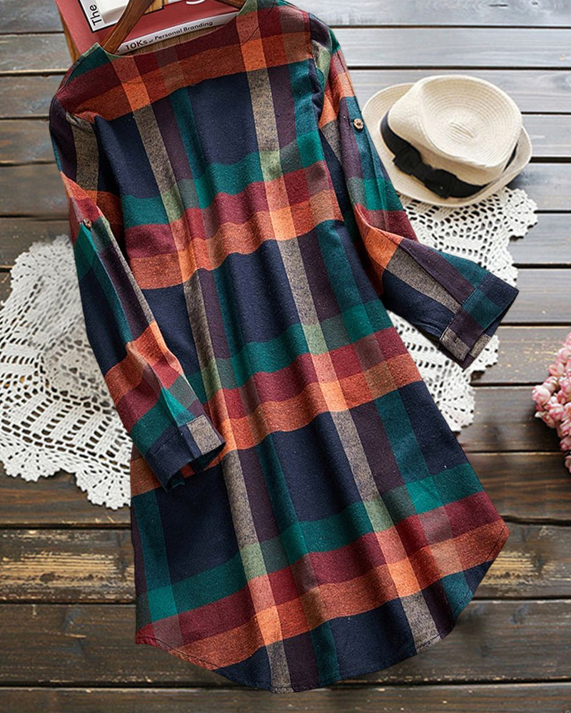 Solara - Plaid Comfort Dress