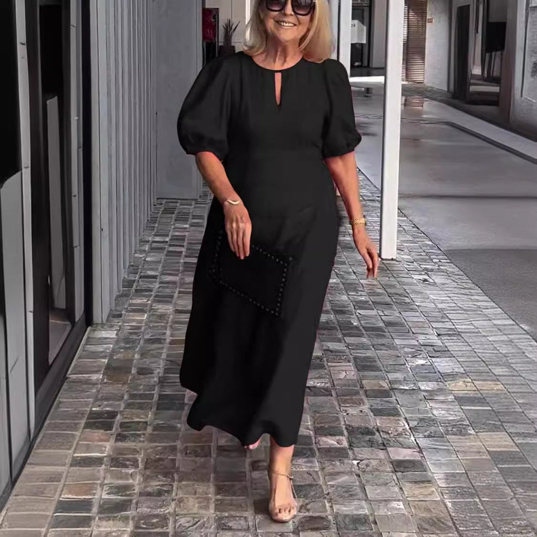JULIANA - Elegant Puff-Sleeve Dress