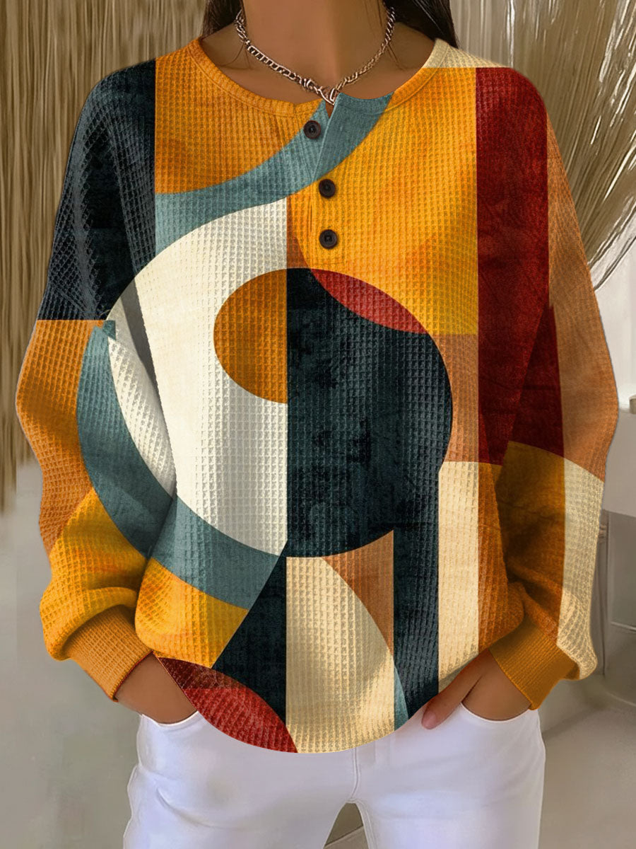 Arlette - Retro Printed Sweater