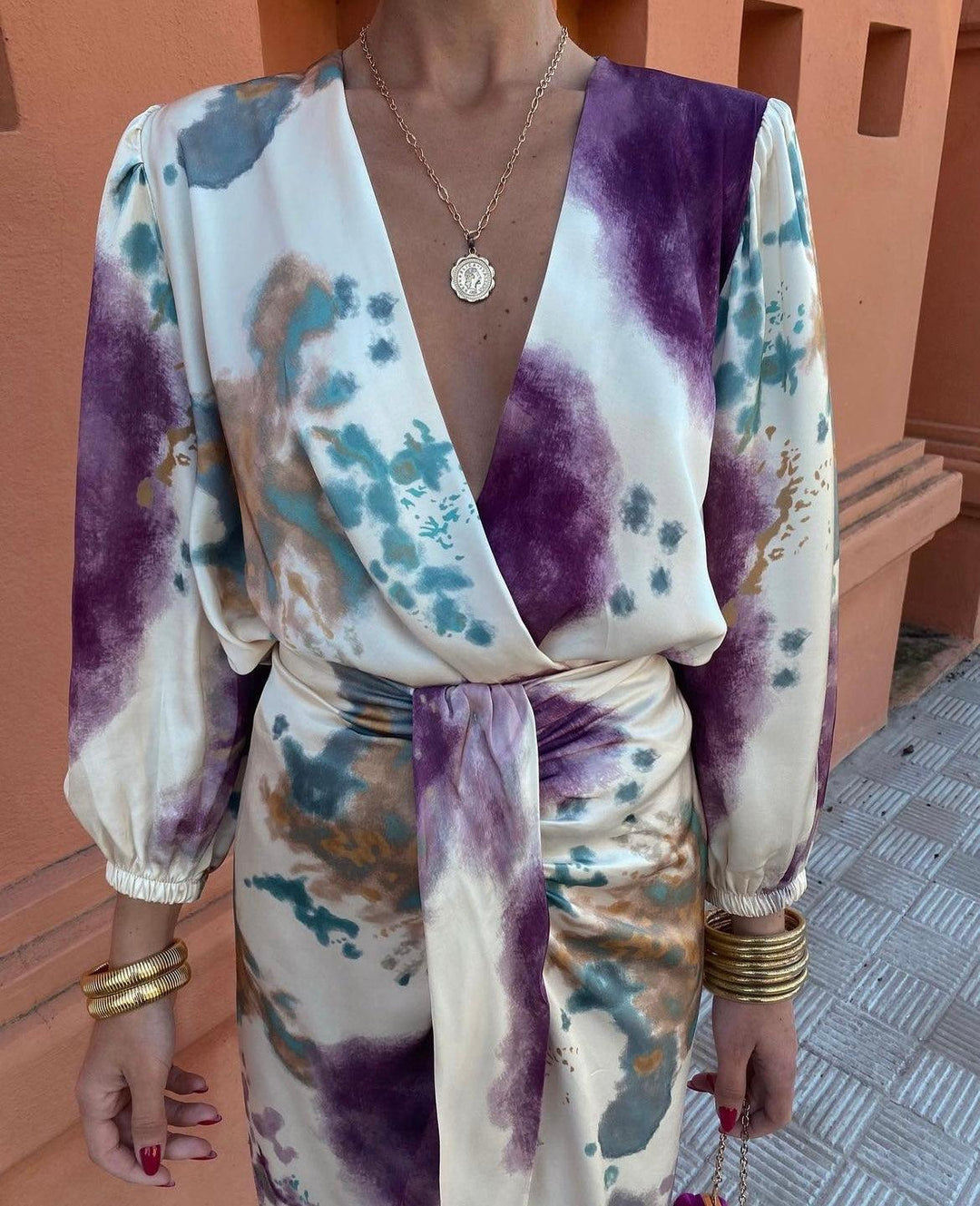 Shannon - Tie-Dye Wrap Dress