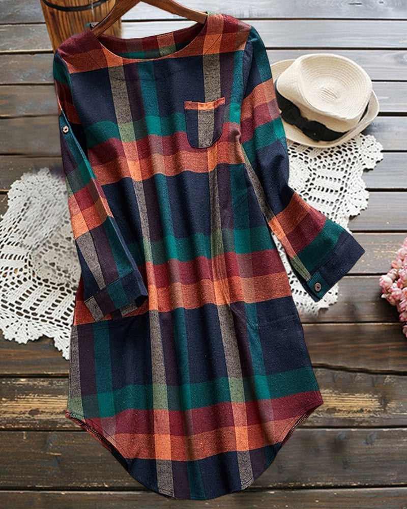 Solara - Plaid Comfort Dress