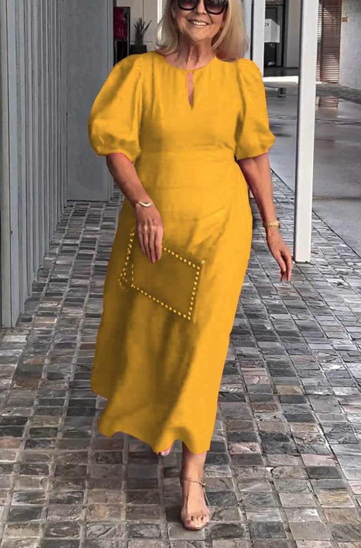 JULIANA - Elegant Puff-Sleeve Dress