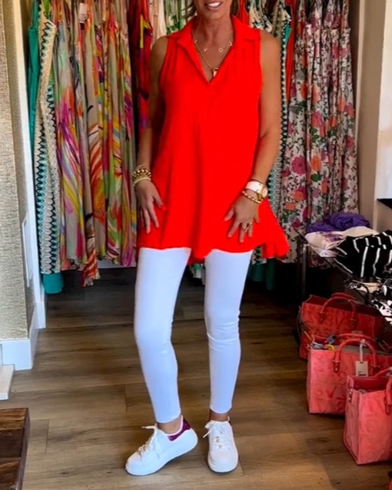 Calyx - Elegant V-neck Top