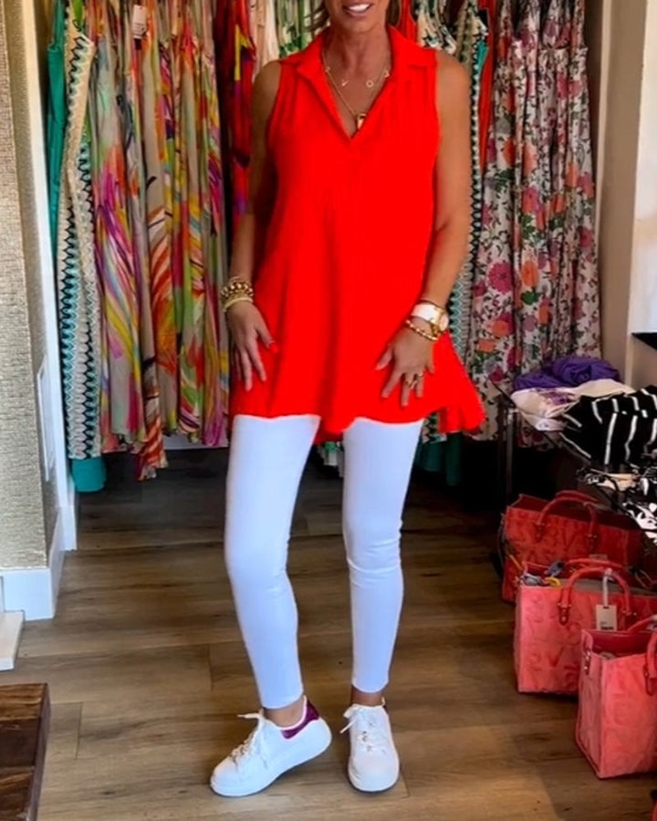 Calyx - Elegant V-neck Top