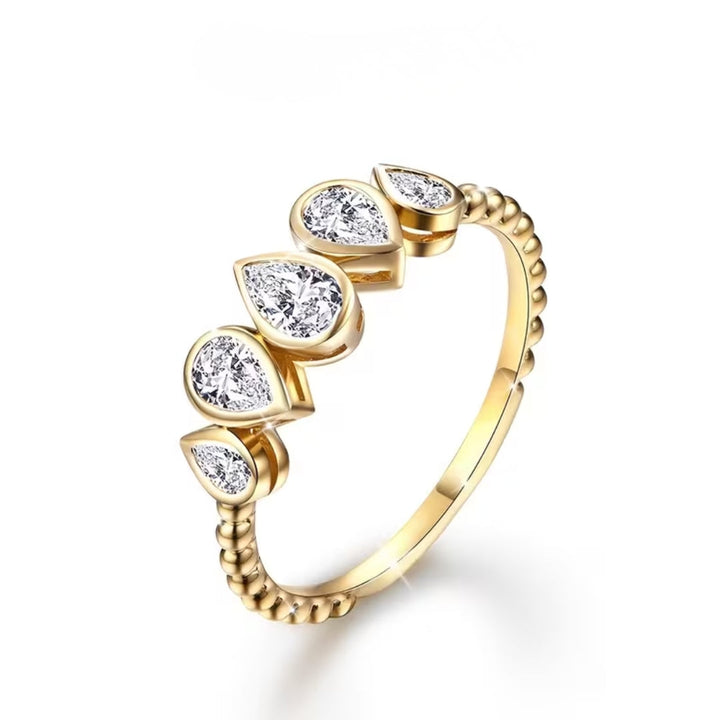 Raina - Crystal Teardrop Ring