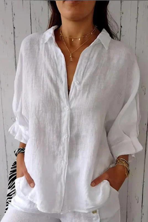 Vivelle - Casual Button-Up Top