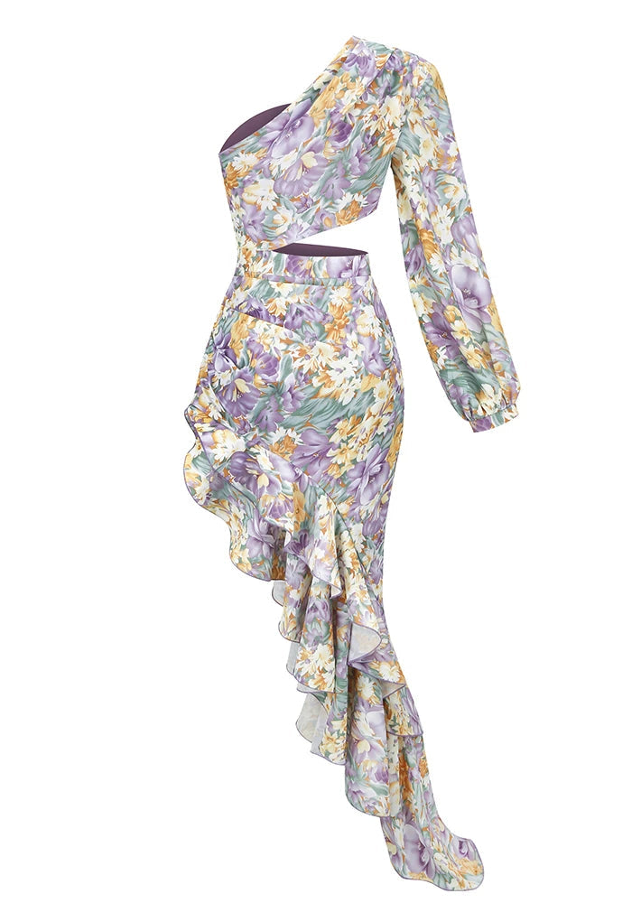 Vallia - One Shoulder Bloom Dress